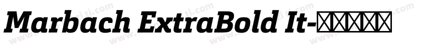 Marbach ExtraBold It字体转换